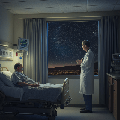 Doctor and Patient at Night