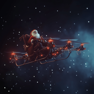 Santa’s Drone Sleigh Ride