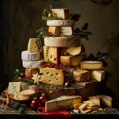 Christmas Cheese Display