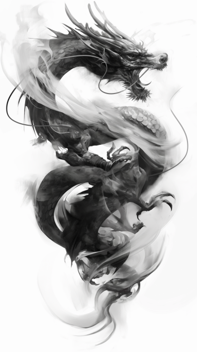 Flowing Asian Dragon