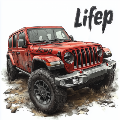 Jeep Life Hand Script Logo