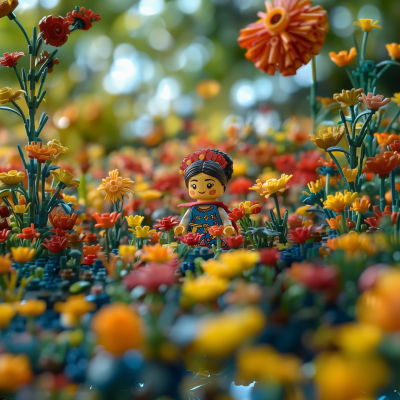 Frida Kahlo in a Lego World