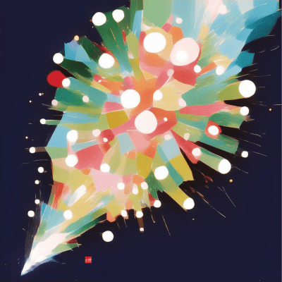 Minimalist Abstract Fireworks