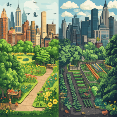 Urban Green Spaces Evolution