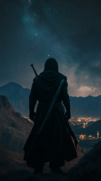 Arabian Warrior at Night