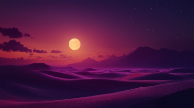 Desert Night Lyric Video Style Frame
