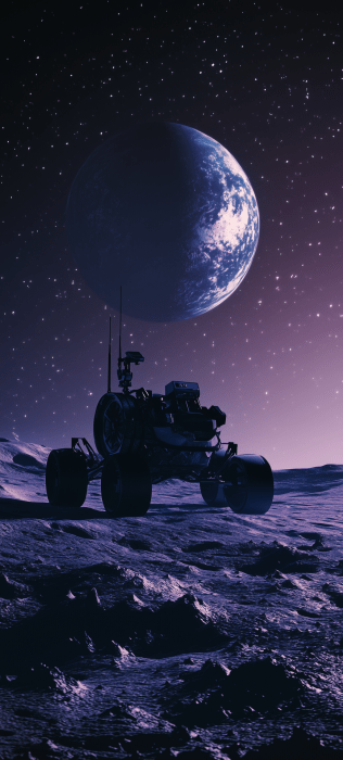 Lunar Rover Silhouette