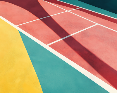Surreal Tennis Court