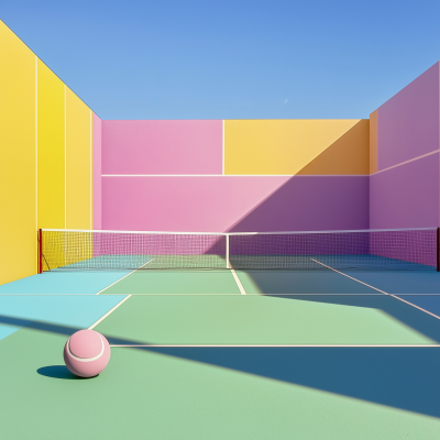 Whimsical Tennis Area