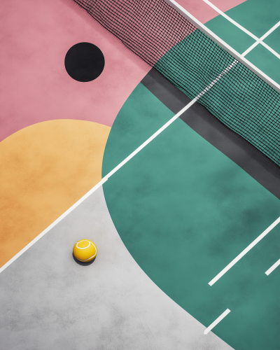 Surreal Tennis Court