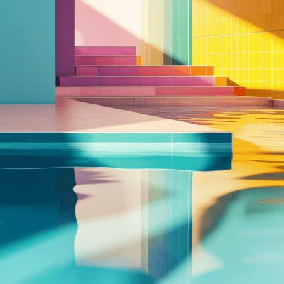 Whimsical Abstract Pool