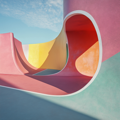 Vibrant Surreal Halfpipe