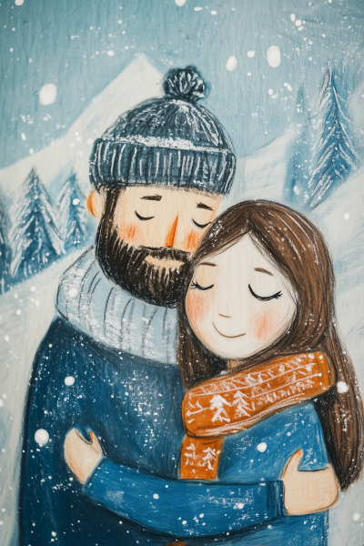 Winter Love Postcard