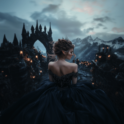 Enigmatic Goddess in Dark Realm