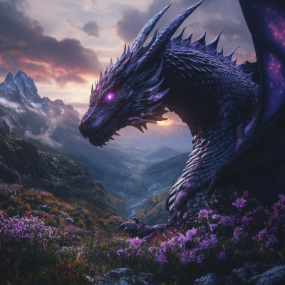 Majestic Dragon in the Valley