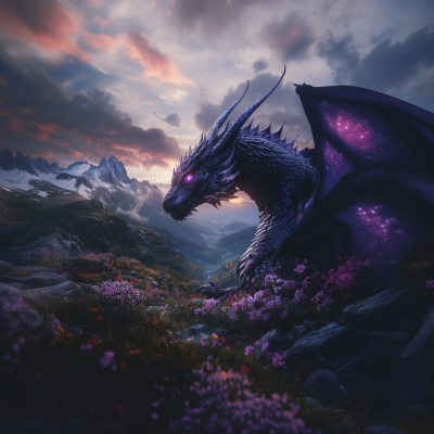 Majestic Dragon in Valley