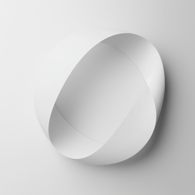 Möbius Strip on White Paper