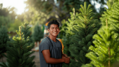 Sunny Christmas Tree Farm