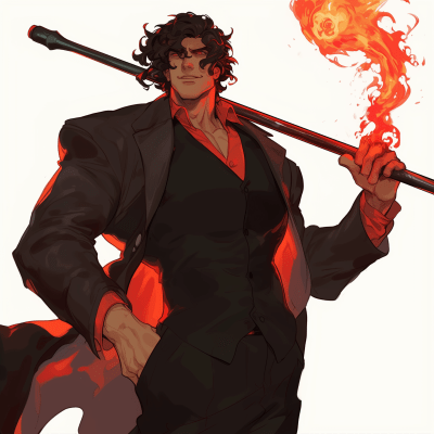 Flaming Staff Warrior