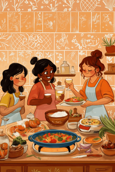 Diverse Women Cooking Together