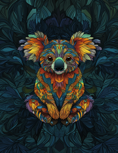 Colorful Koala Mandala Cover