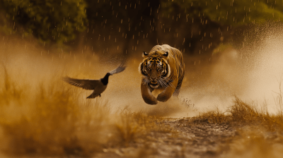 Tiger Hunting in Rain