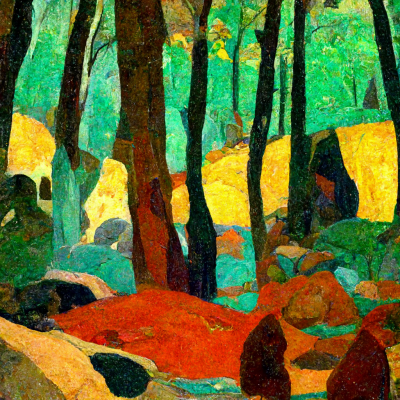 Forest in Warm Hues
