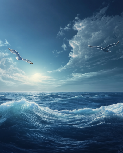 Ocean under Clear Sky