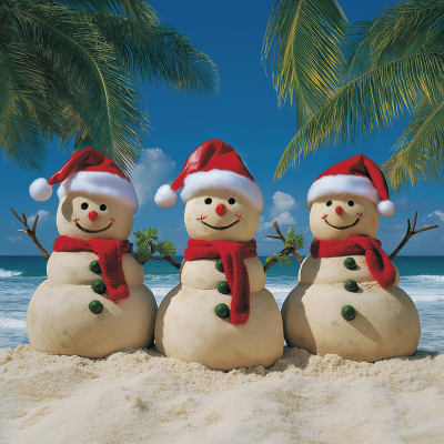 Tropical Christmas Snowmen