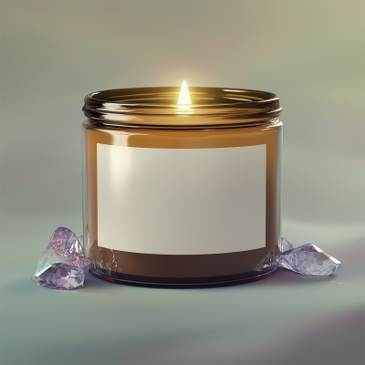 Candle with Crystals