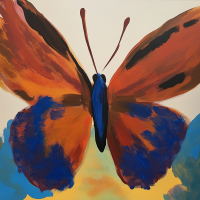 Butterfly in Georgia O’Keeffe Style