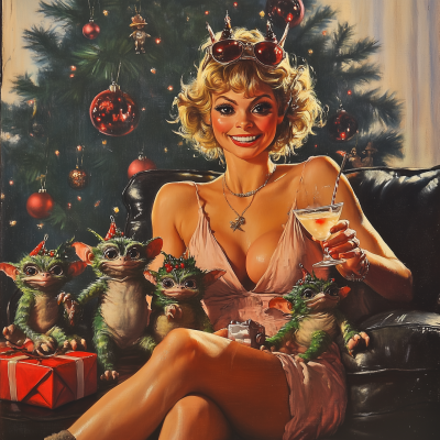 Vintage Whoville Christmas Scene