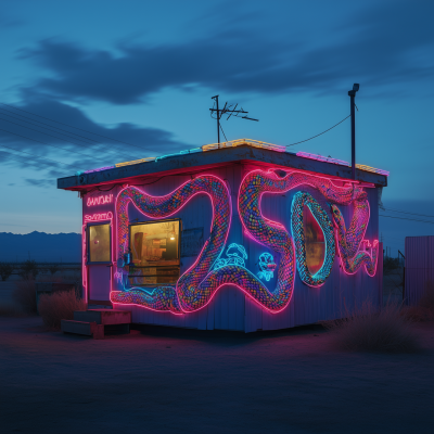 Neon Shack and Snake Farm