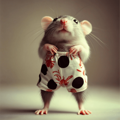Adventurous Rat in Mickey Shorts
