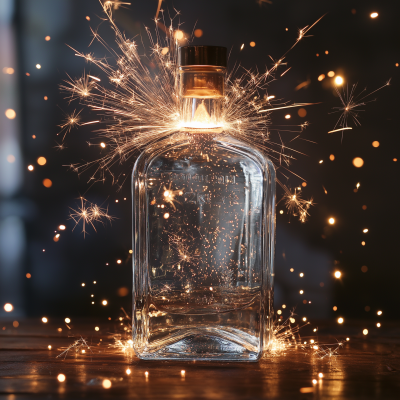 Fireworks in Bottle Shape