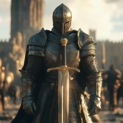Knight Holding Sword
