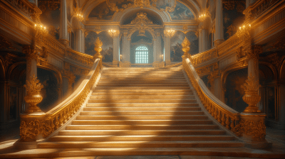 Majestic Golden Stairway