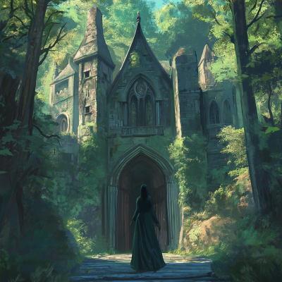 Elven Woman at the Mansion