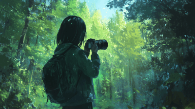 Anime Pine Forest