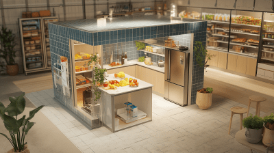 Kitchen in a Supermarket Cube