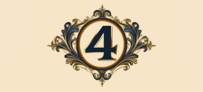 Decorative Number Four