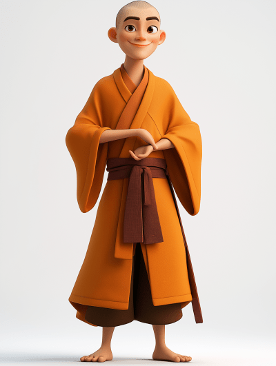 Young Monk Character