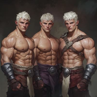 Identical Quadruplets Powerlifters