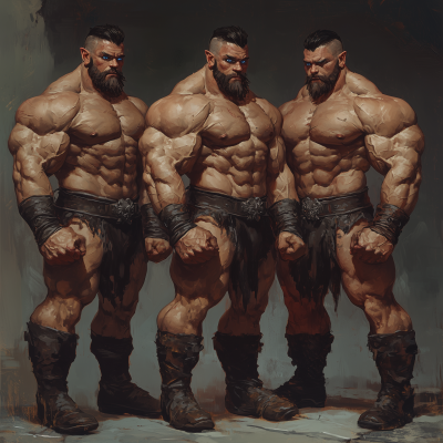 Muscular Quadruplet Orcs