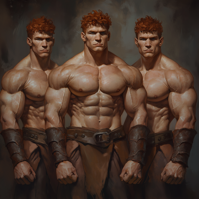 Muscular Quadruplet Half Orcs