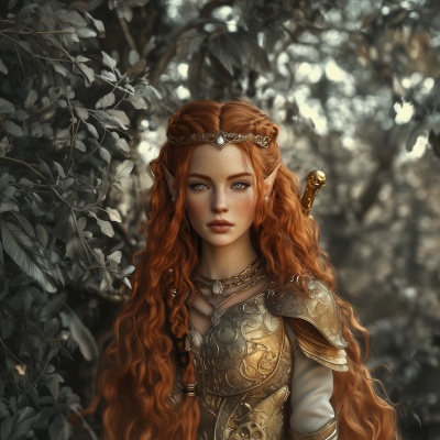 Elven Princess in Enchanted Forest