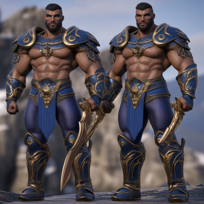 Identical Half-Orc Warriors