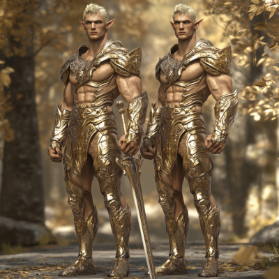 Elven Knights in Enchanted Forest