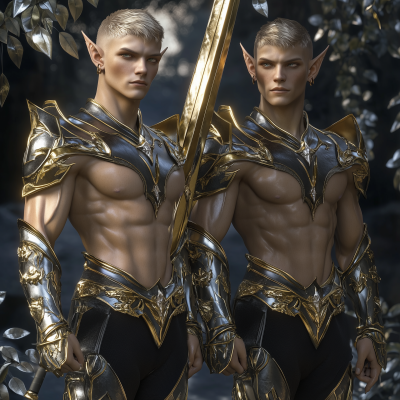 Elven Knights in the Enchanted Forest