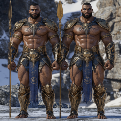 Identical Half Orc Knights